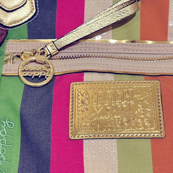 COACH Poppy Sequin Stripe Rocker NWT - Picture 6 of 14